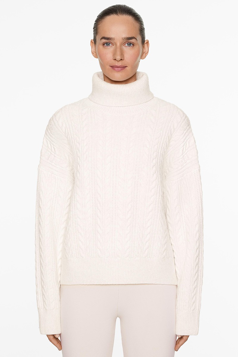 High Neck Cable Knit Jumper from Oysho