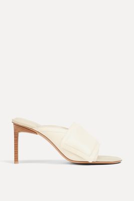 Aqua Padded Leather Mules from Jacquemus