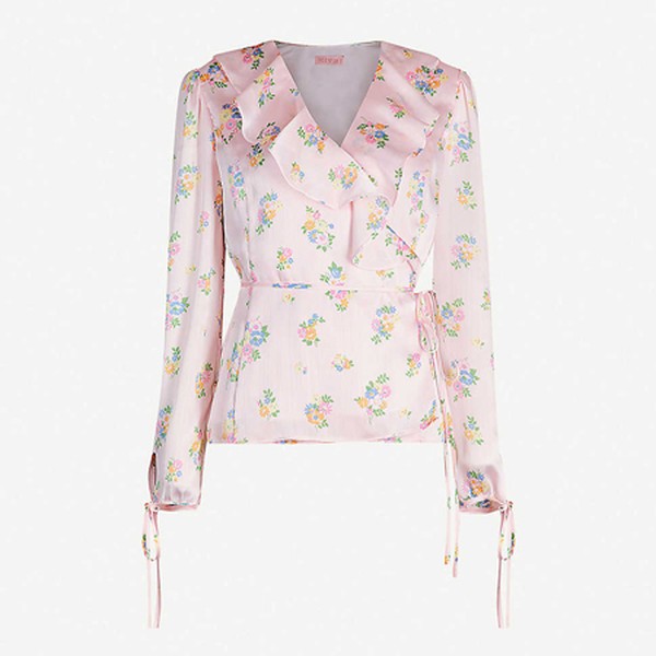 Jamie Floral-Print Satin Top from Kitri
