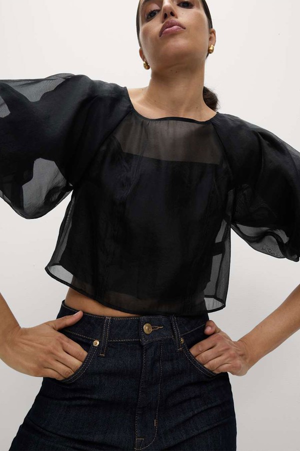 Organza Puff Sleeve Top from Marks & Spencer