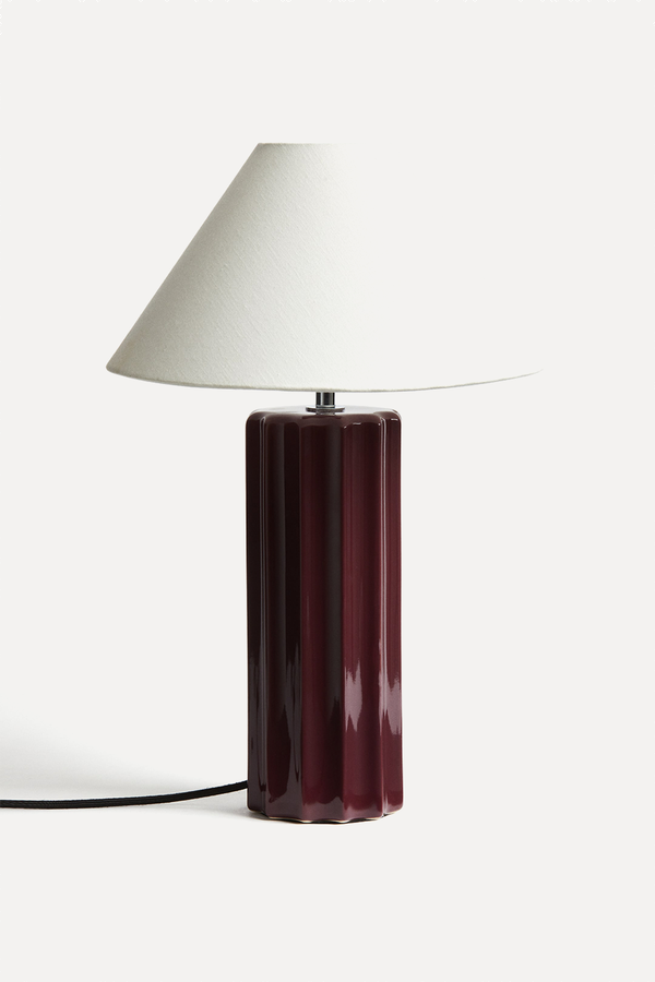 Fluted Stoneware Lamp Base from H&M