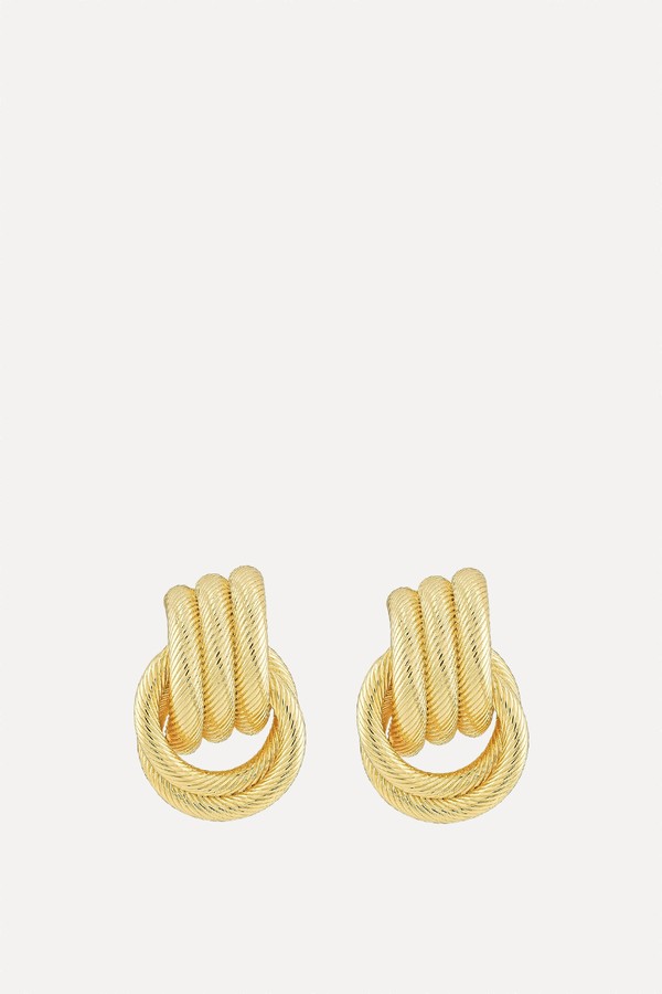 Ribbed Mini Knot Earrings