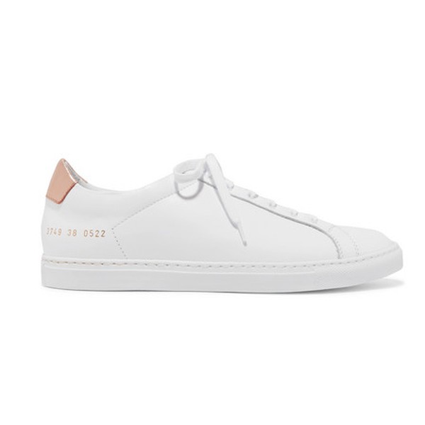 Retro Metallic-Paneled Leather Sneakers from Common Project
