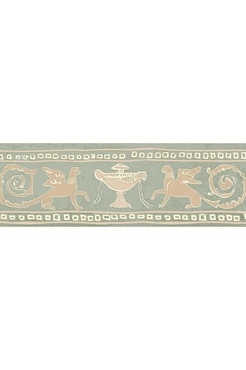 Sphinx Wallpaper Border - Classical Greens from Annika Reed