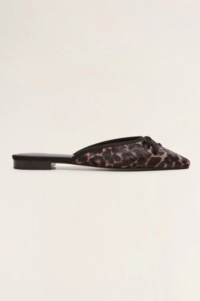 Leopard Leather Mules from Mango