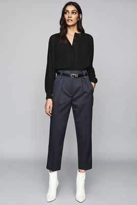 Hendrix High Waisted Pleat Front Trousers from Reiss