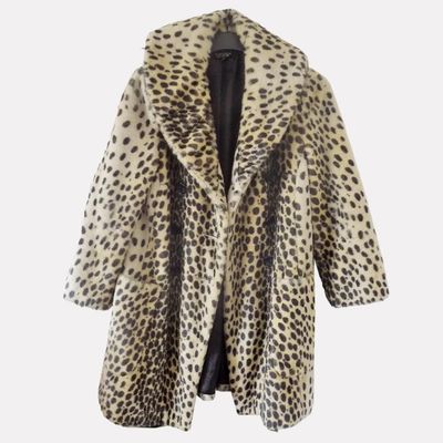 Fluffy Leopard Print Coat from Topshop
