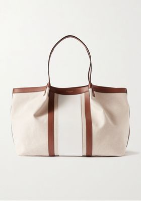 Secret Large Canvas & Leather Tote from Serapian