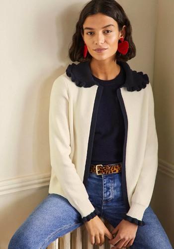 Frill Collared Cardigan, £90 | Boden