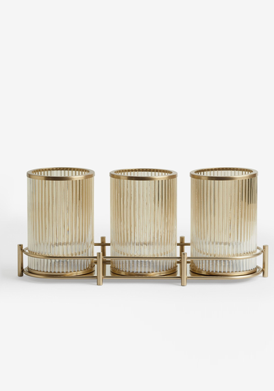 Luxe Glass Pillar Candle Holder