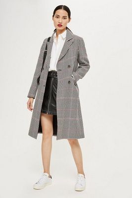 Clean Check Coat from Topshop