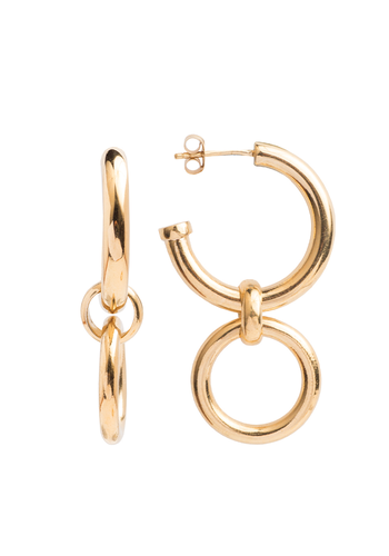 Large Gold Eternity Earrings from Tilly Sveaas 