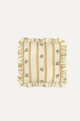 Flax & Field Posy Stripe Cushion from Volga Linen