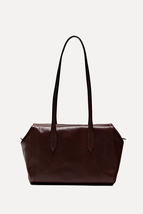 Nappa Leather Satchel Bag from Massimo Dutti
