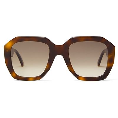 Oversized Round Tortoiseshell-Acetate Sunglasses from Celine Eyewear
