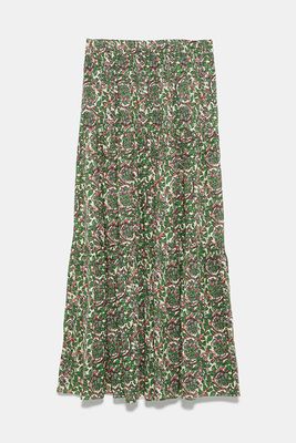 Long Printed Skirt from Zara