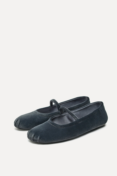 Velvet Ballerinas from Zara