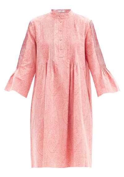 Raegan Pintucked Paisley Cotton-Jacquard Dress from Erdem