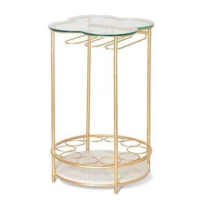 Fiore Marble & Glass Drinks Table from Oliver Bonas