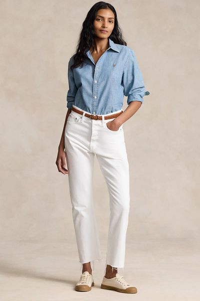 High-Rise Relaxed Straight Crop Jeans
