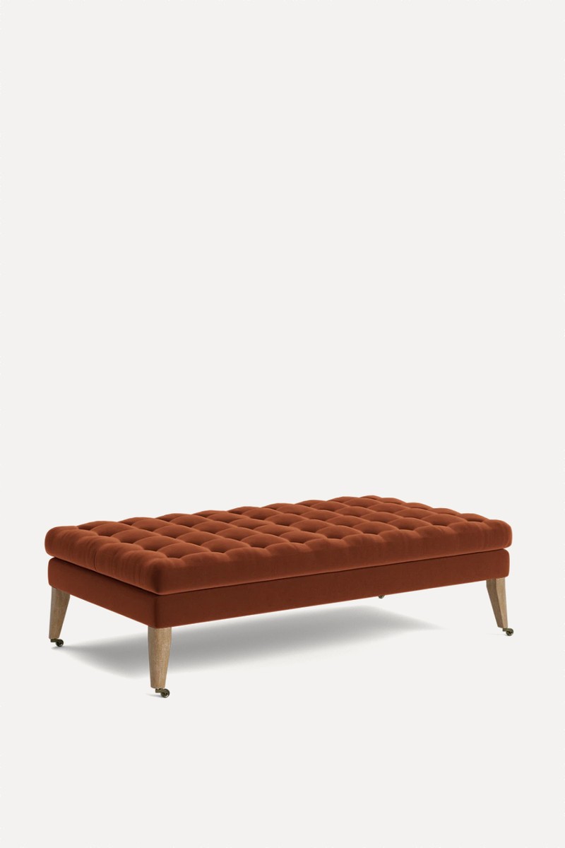 Buttoned Soft Albury Footstool from Next