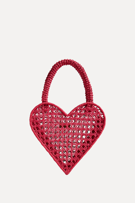 Small Heart Straw Bag from J.Crew
