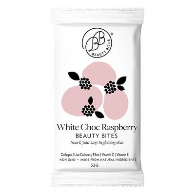 Beauty Bites White Chocolate Raspberry  from Krumbled Foods 