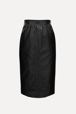 Pencil Skirt In Shiny Leather