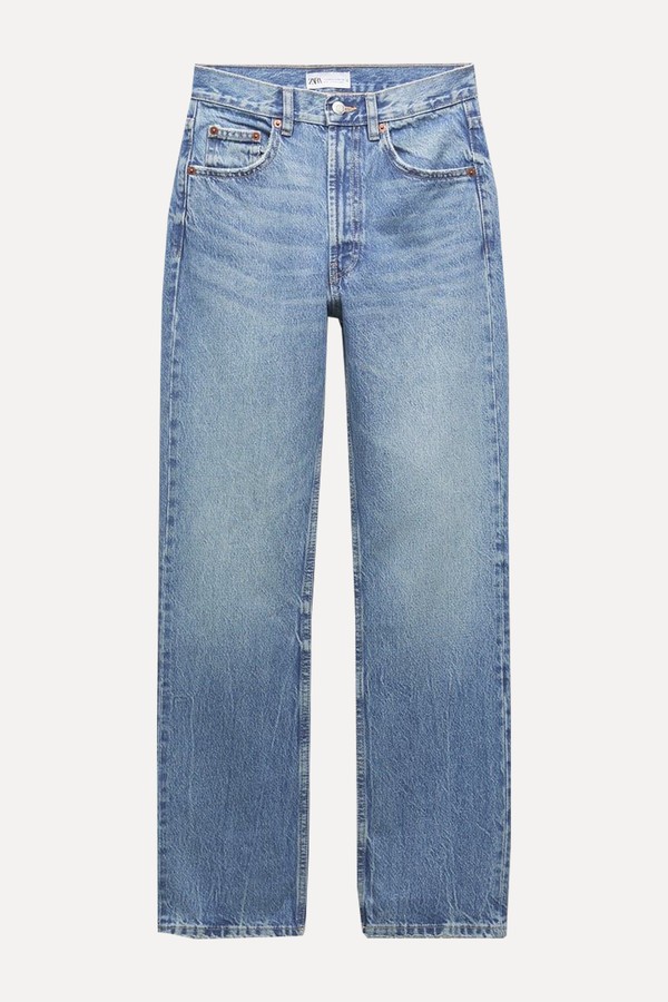 Straight-Leg High-Waist TRF Jeans from Zara
