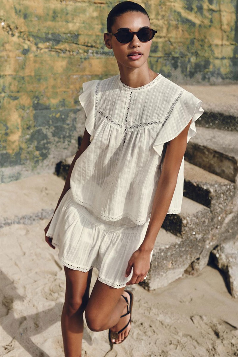 Romantic Ladder-Trim Top from Zara