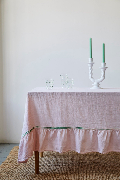 Double Piped Linen Tablecloth from Issy Granger