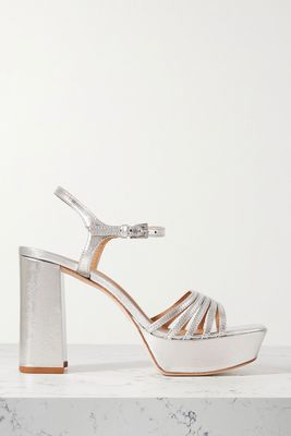 Molly Metallic Leather Platform Sandals from Reformation