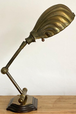 Shell Adjustable Brass Lamp from Kept London 