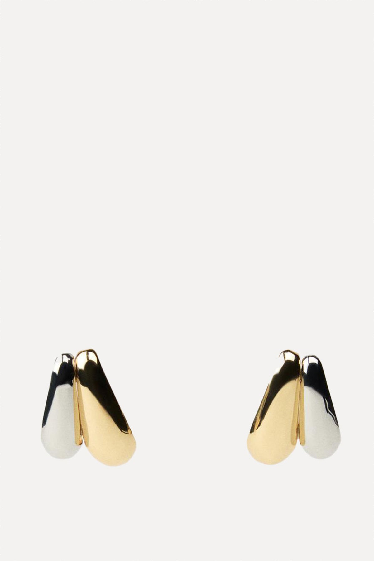 Contrast Double Hoop Earrings