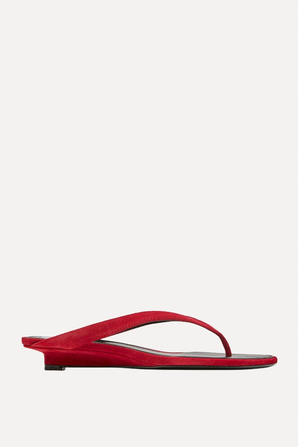 Mid-Heel Sandals With Toe Divider  from Massimo Dutti