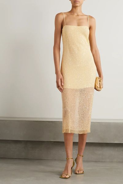 Sequined Open-Knit Midi Dress, £3,715 | Jason Wu Collection 