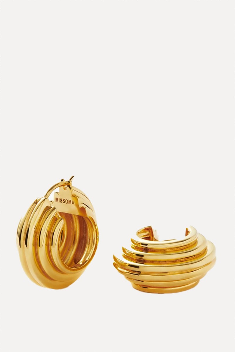 Chunky Ridge Hoop Earrings from Missoma x LUCY WILLIAMS