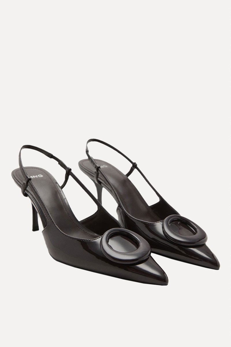 Patent Leather High-Heeled Shoes With Ring Detail from Mango