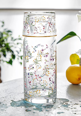 Floral Glass Carafe