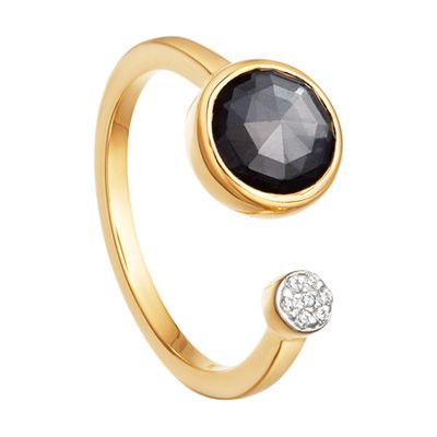 Gold Hermatite and Zircon Ring from Missoma