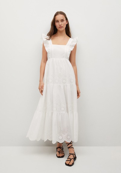 Broderie Anglaise Cotton Dress from Mango