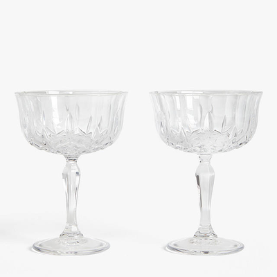 Paloma Opera Crystal Glass Champagne Saucers