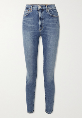 + NET SUSTAIN Pinched Waist High-Rise Skinny Jeans from AGOLDE