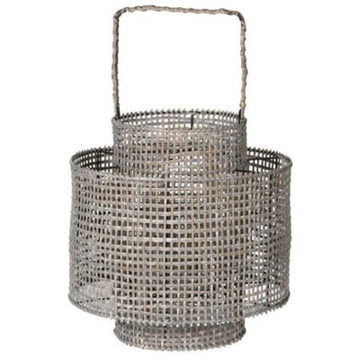 Large Woven Natural Bamboo Lantern from Vintage