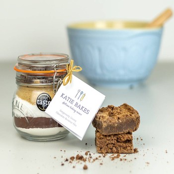 'Gorgeously Gooey' Chocolate Brownie Baking Mix Jar from Katie Bakes