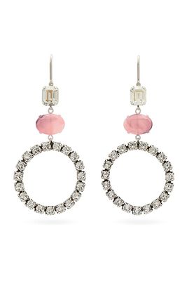 Crystal & Marbled Drop Earrings from Isabel Marant