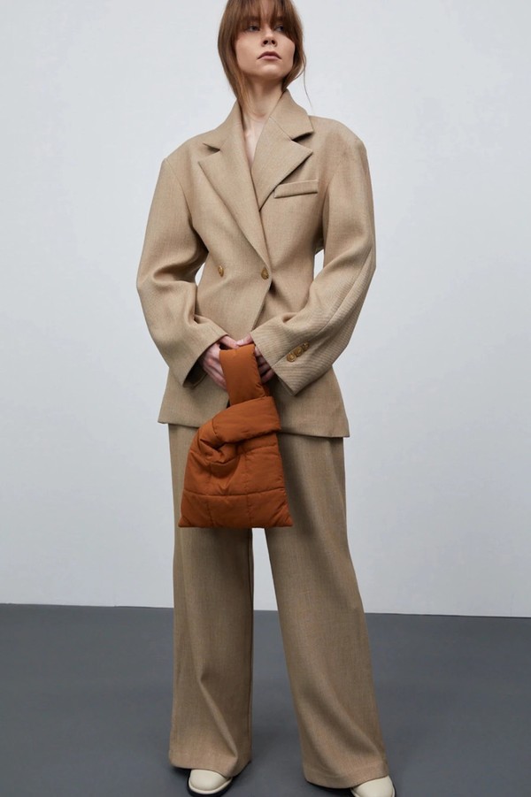 Nangy Double Breasted Cinched Blazer from Source Unknown