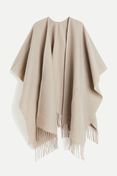 Fringe-Trimmed Poncho 