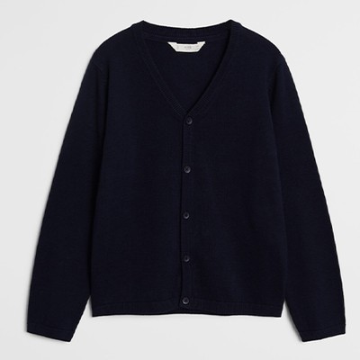 Elbow-Patch Organic Cotton Cardigan from Mango