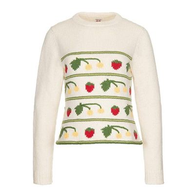 Cherise Fruit-Intarsia Alpaca-Blend Sweater from Shrimps